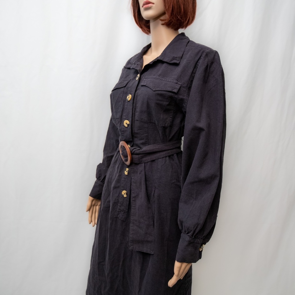 Free People Audrey Button Down Midi Shirt Dress size Small NWT - Picture 10 of 12